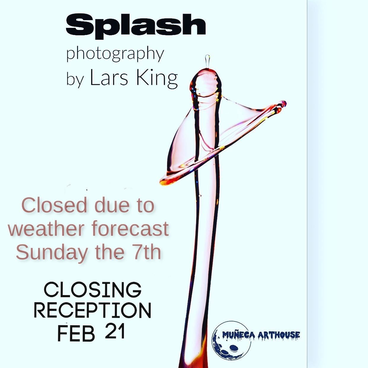 Thanks you to everyone who came by today. We had a hugely successful first day! 
We decided, due to the weather forecast for tomorrow, we&rsquo;ll be closed. The show will be up all month Th-Sun 2-6. We&rsquo;re scheduling a closing reception for th
